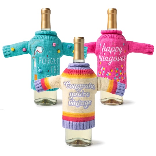Assorted Two Left Feet® It's Yo Birthday Wine & Bottle Sweater, 1pc.